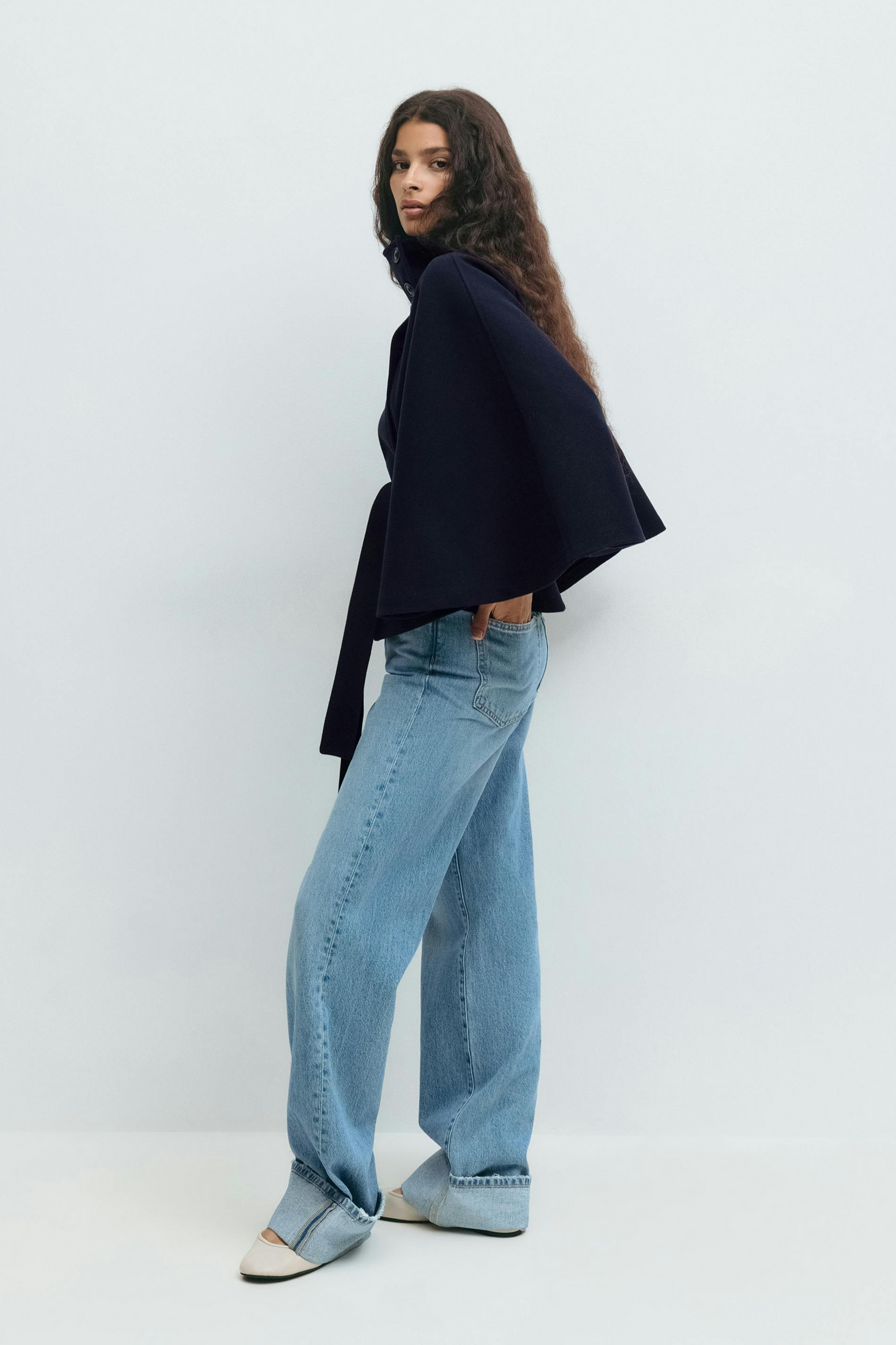 Get 60% off Belted Cape Jacket today only 🧥✨