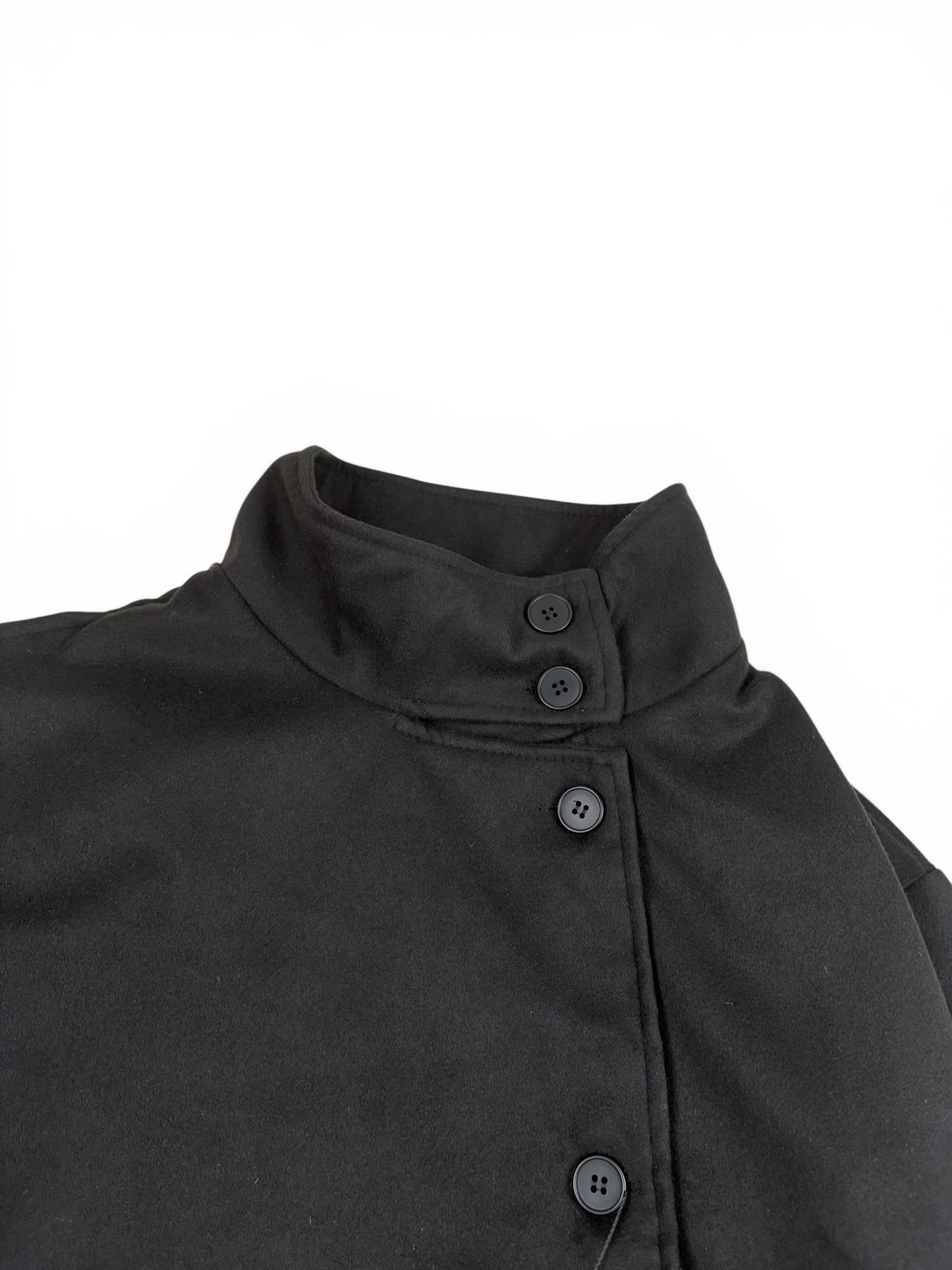 Button Mock Neck Cropped Top