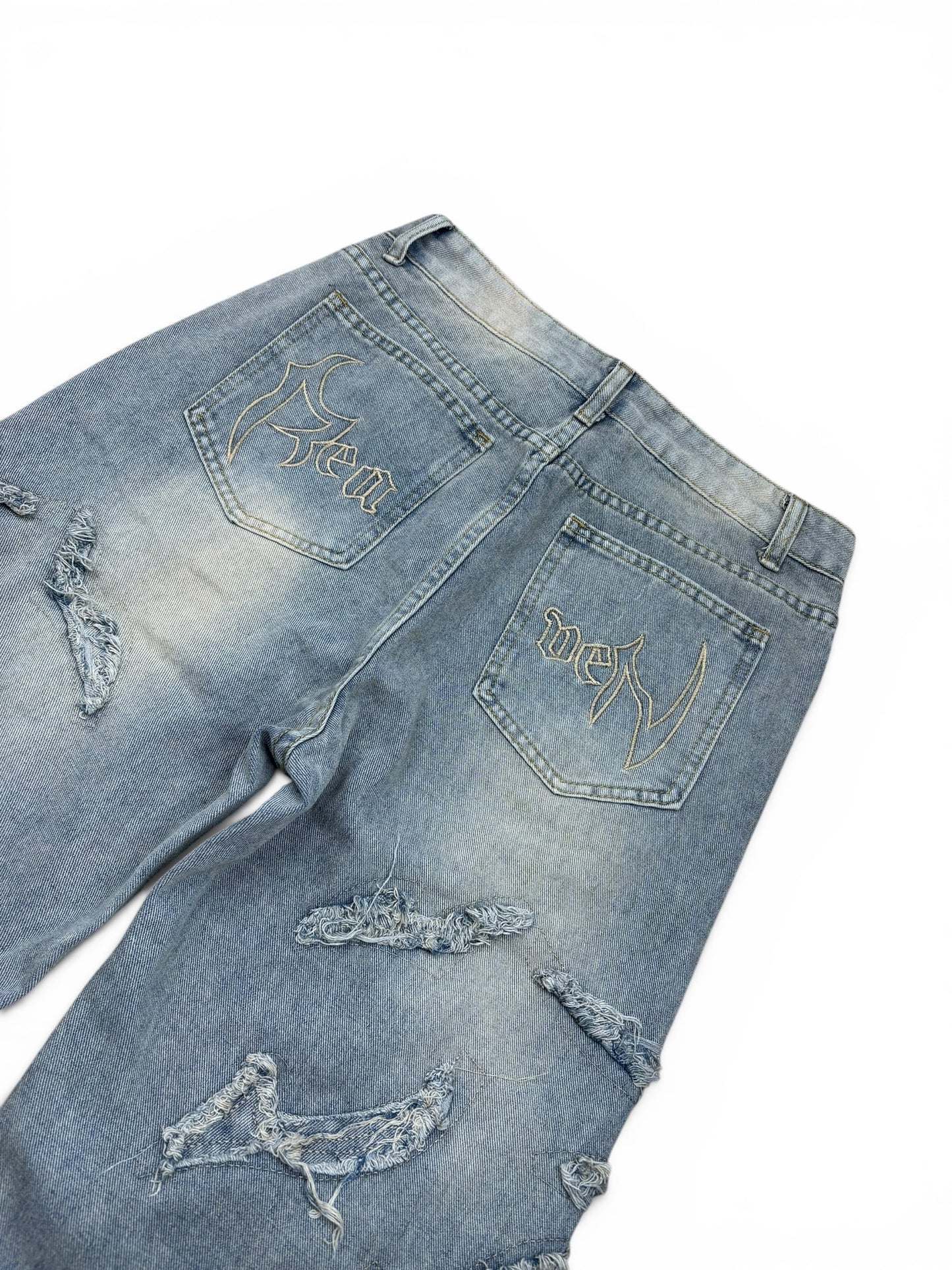Distressed Wide Leg Jeans