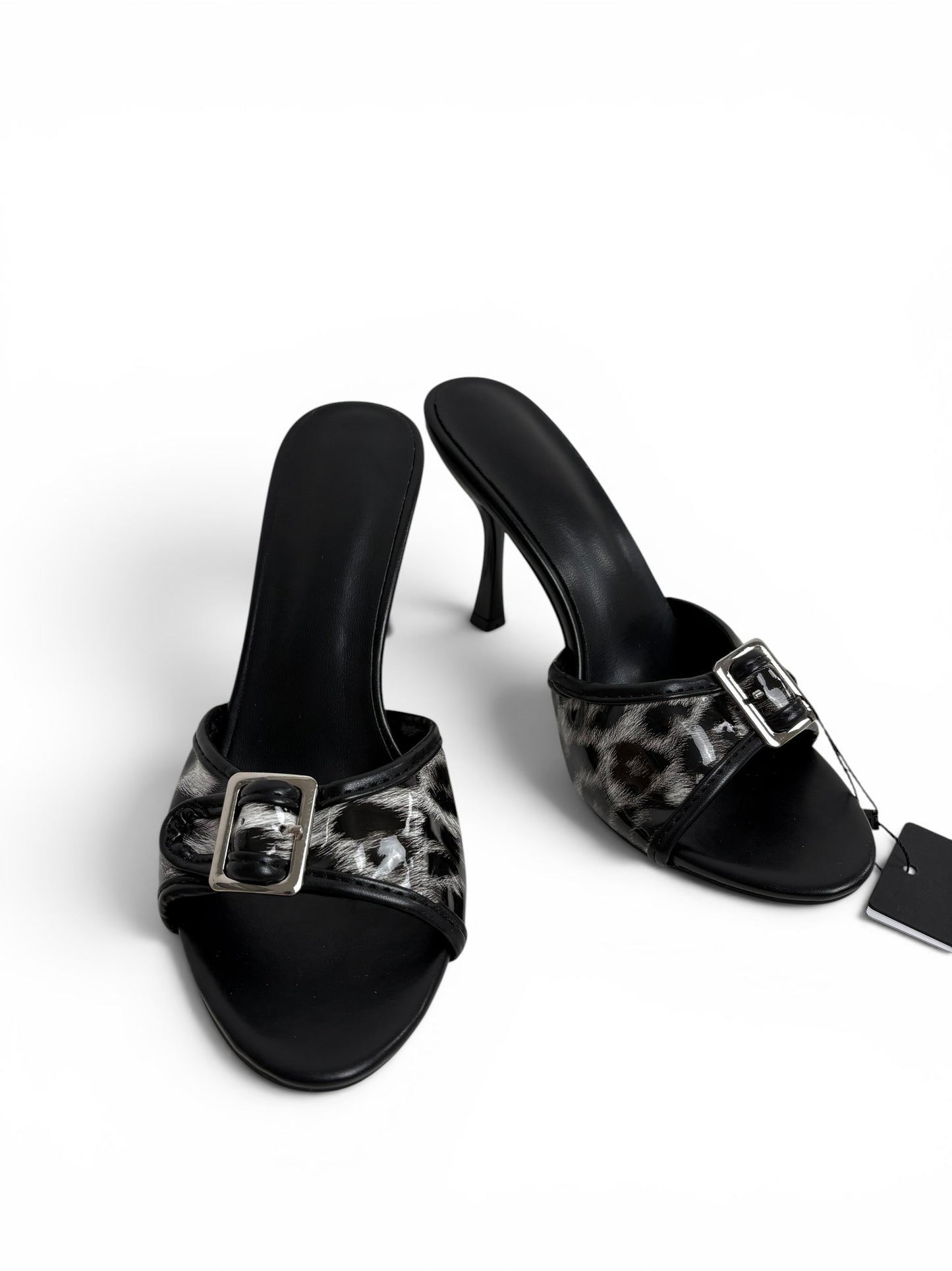 Leopard Print Heeled Sandals