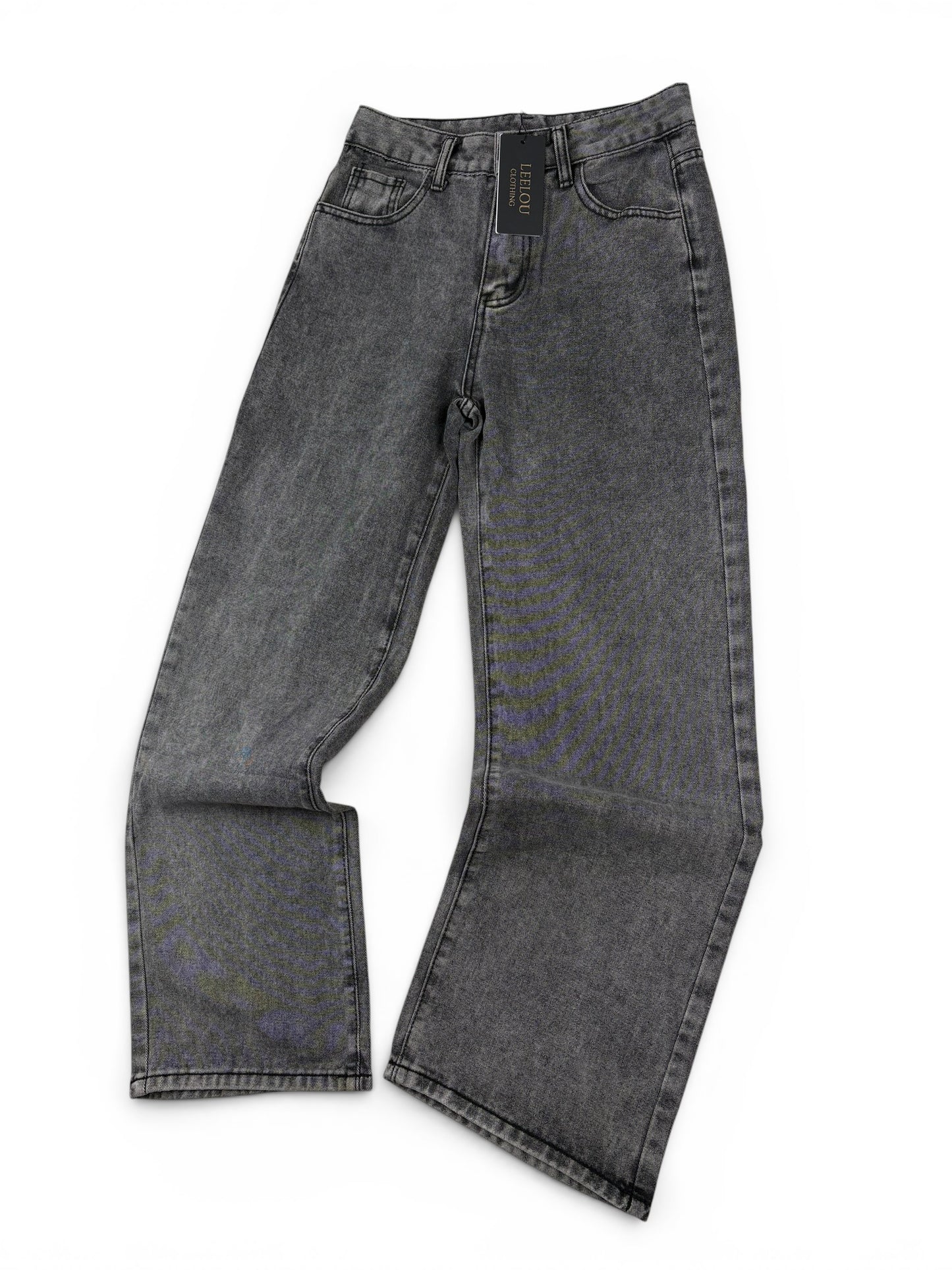 Pink Bow Pocket Baggy Jeans