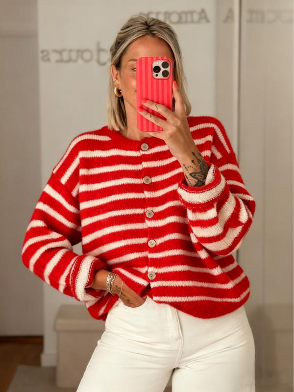 Get 60% off Cozy Stripe Knit today only ❤️🤍