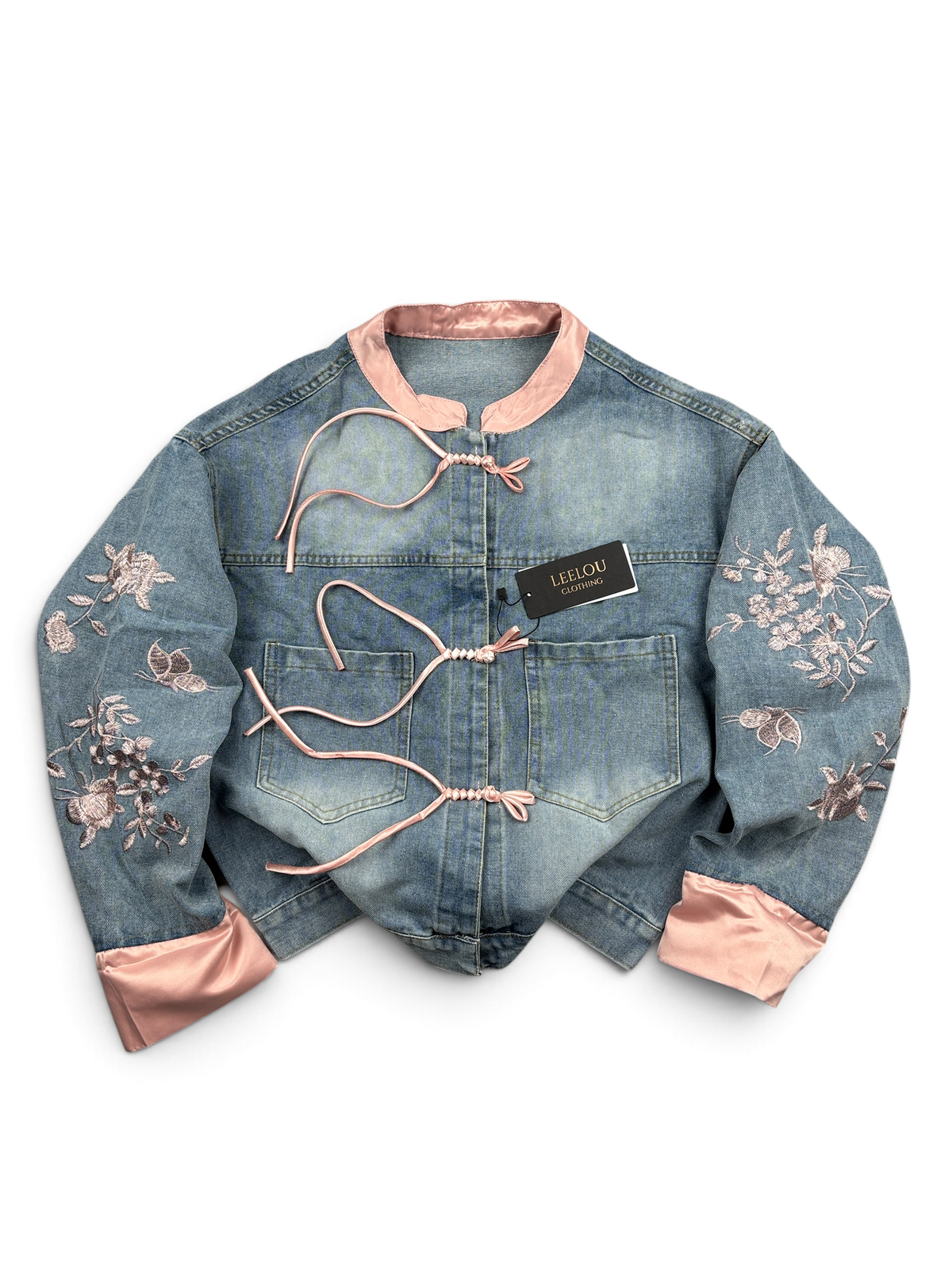 Pink Embroidered Jacket Asian Style 🎀