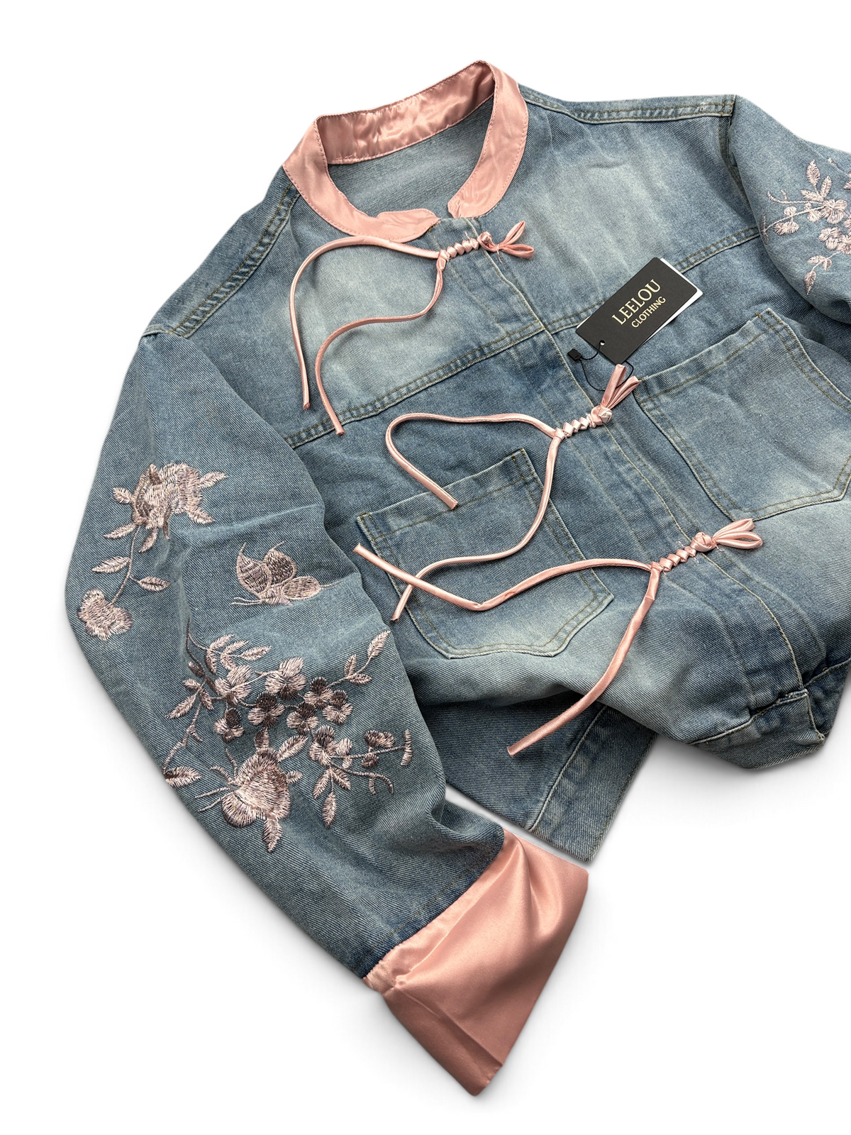 Pink Embroidered Jacket Asian Style 🎀