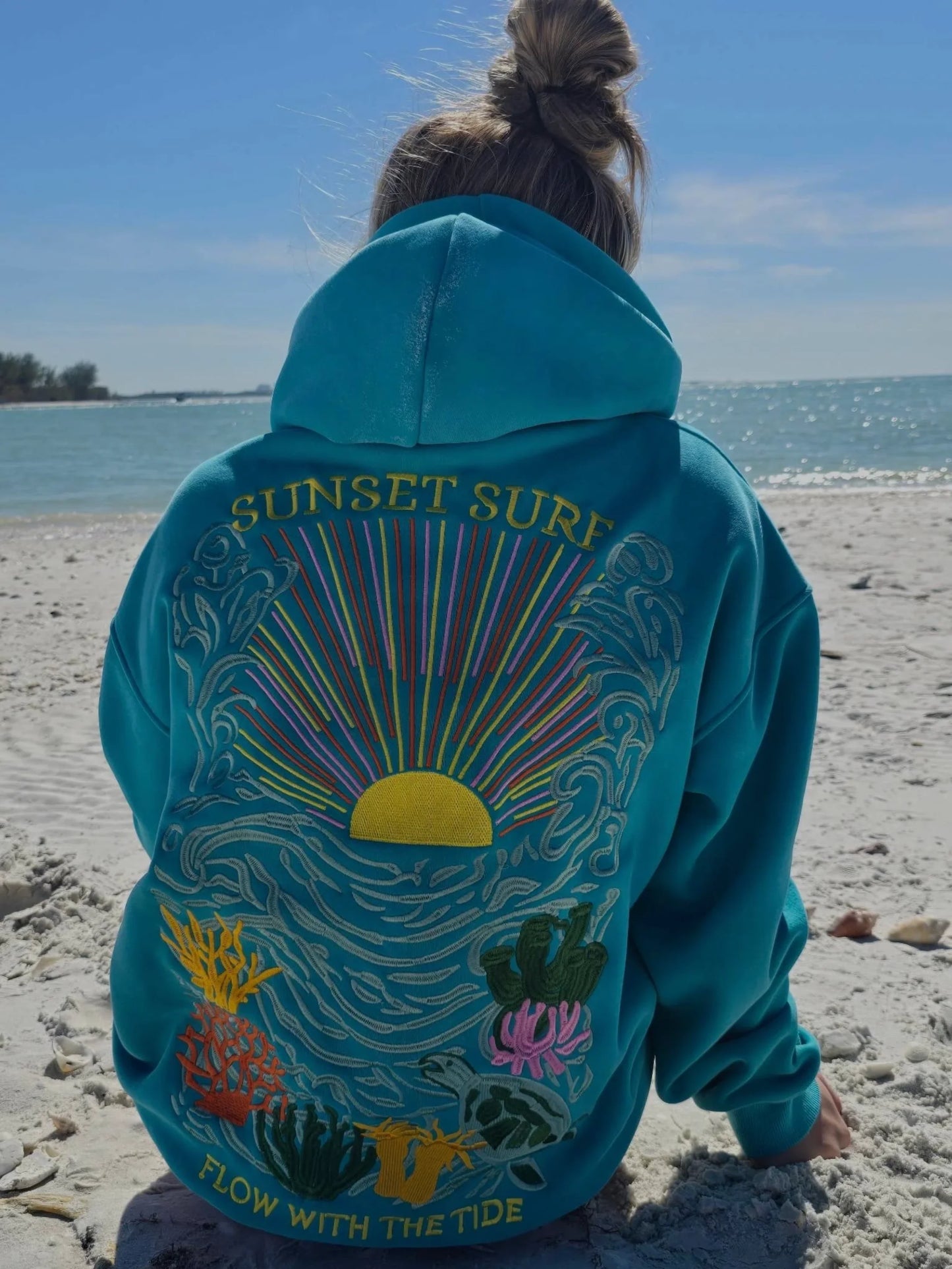 Get 60% off Sunset Hoodie today only 🌅🌊