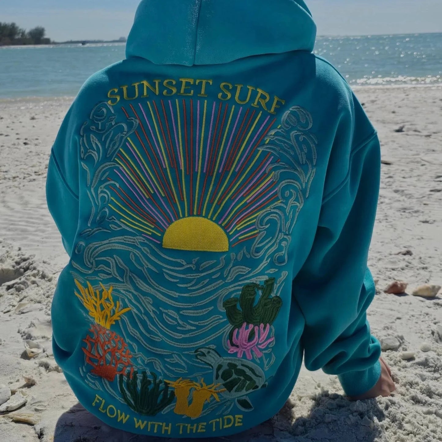 Get 60% off Sunset Hoodie today only 🌅🌊