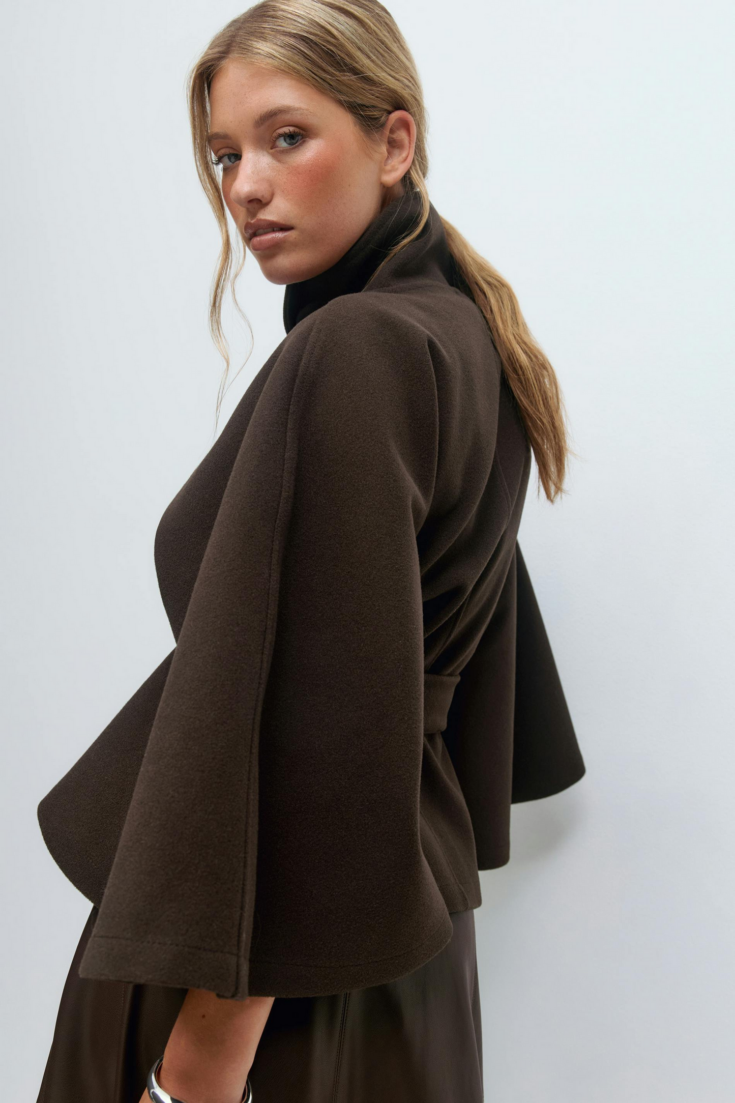 Get 60% off Belted Cape Jacket today only 🧥✨