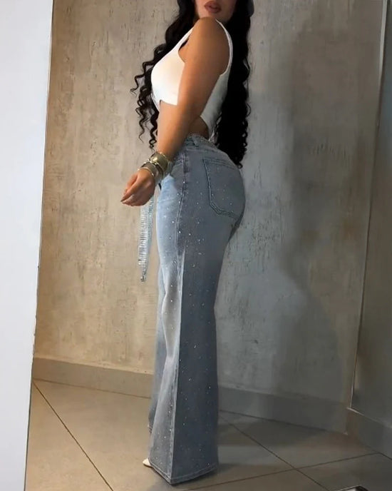 Get 60% off Rhinestone Jeans today only ✨