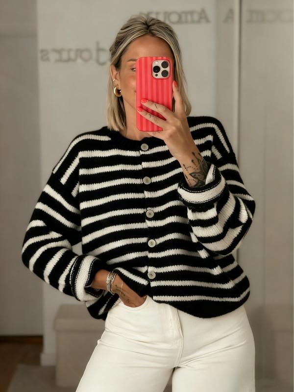 Get 60% off Cozy Stripe Knit today only ❤️🤍