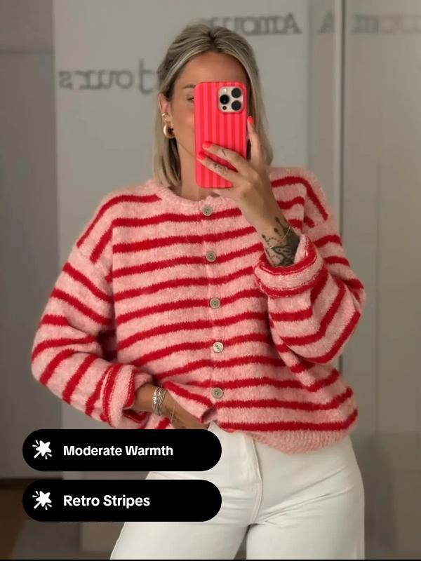 Get 60% off Cozy Stripe Knit today only ❤️🤍