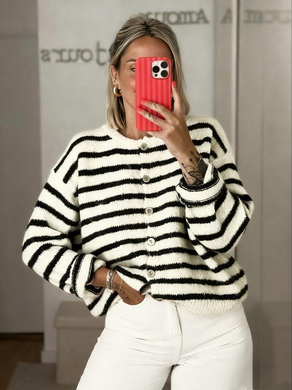 Get 60% off Cozy Stripe Knit today only ❤️🤍