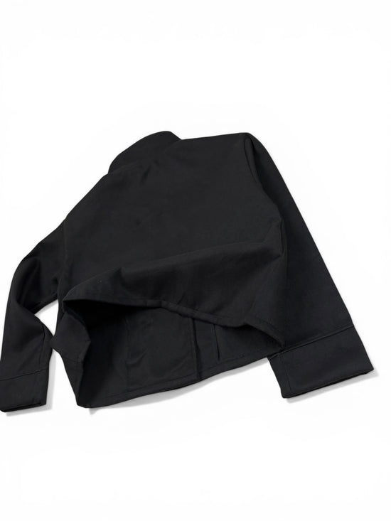 Button Mock Neck Cropped Top