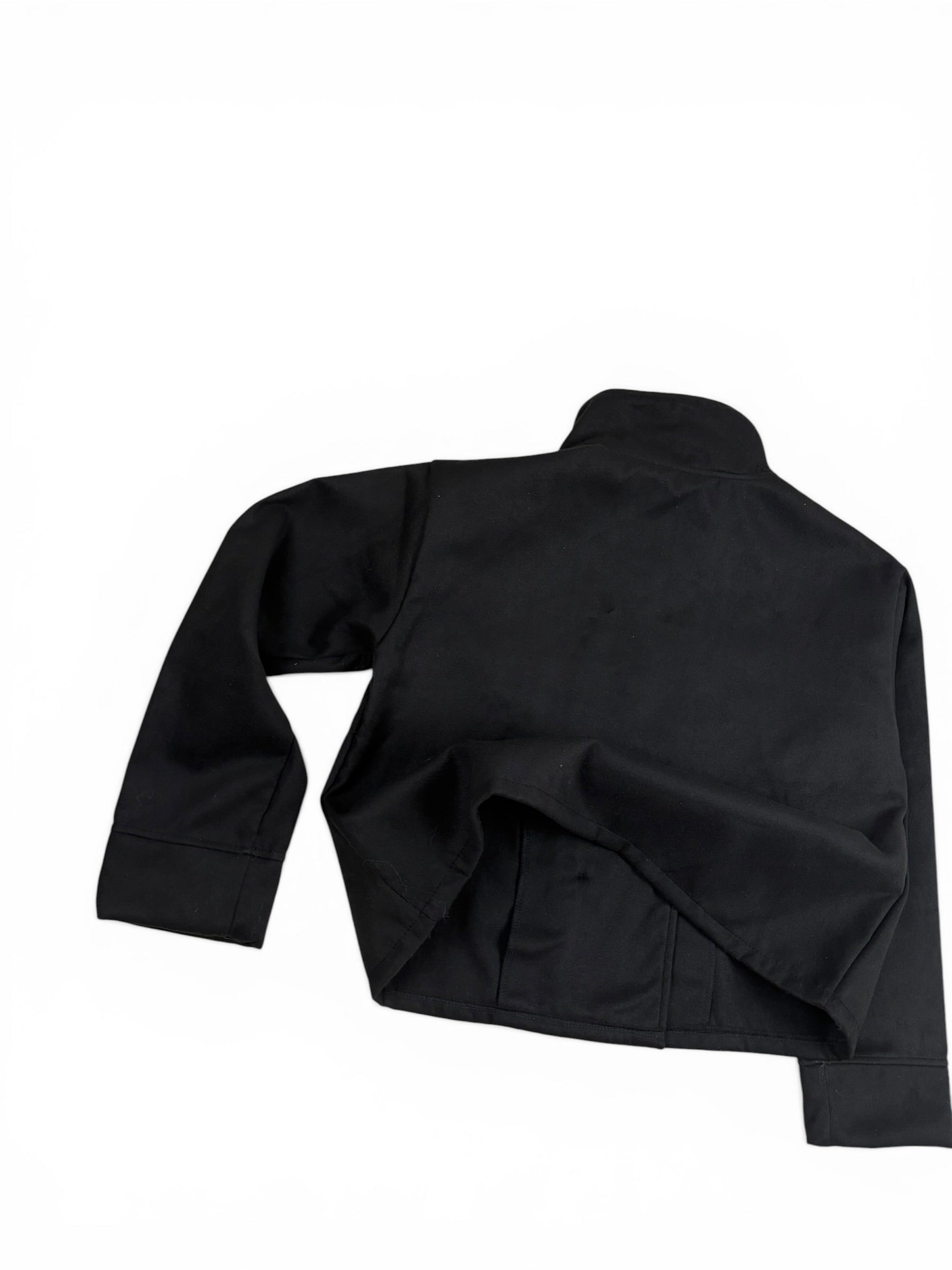 Button Mock Neck Cropped Top