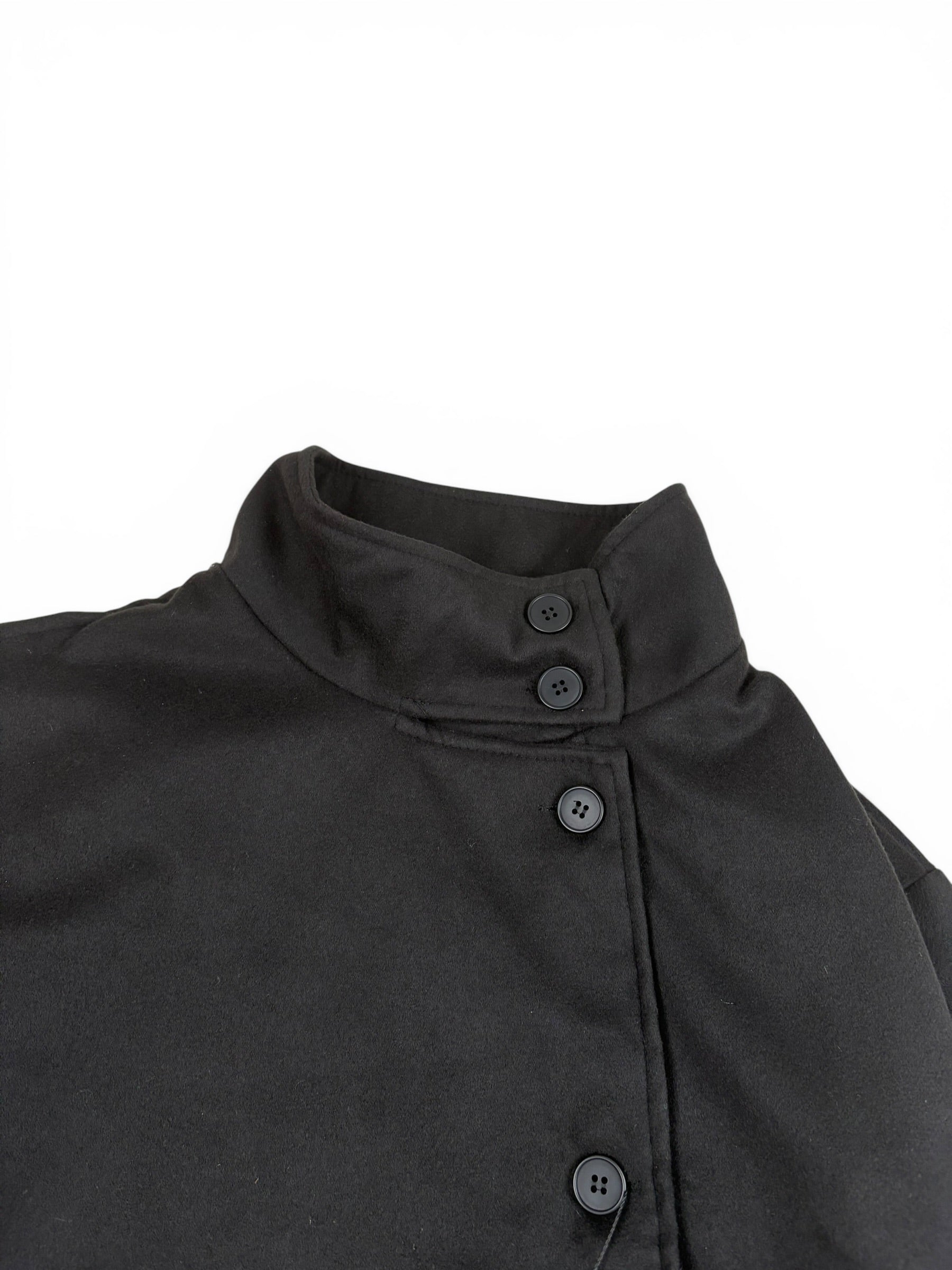 Button Mock Neck Cropped Top