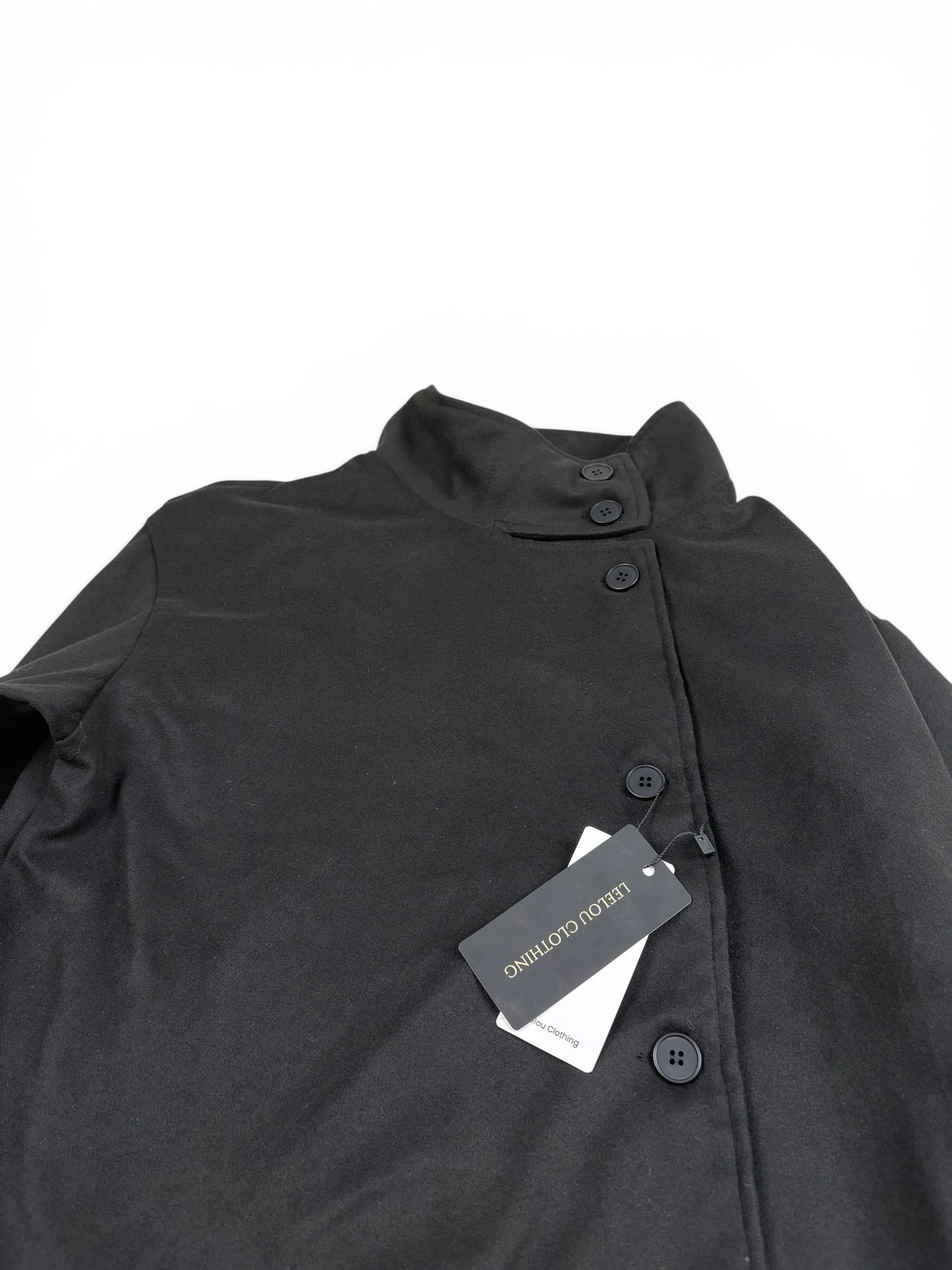 Button Mock Neck Cropped Top