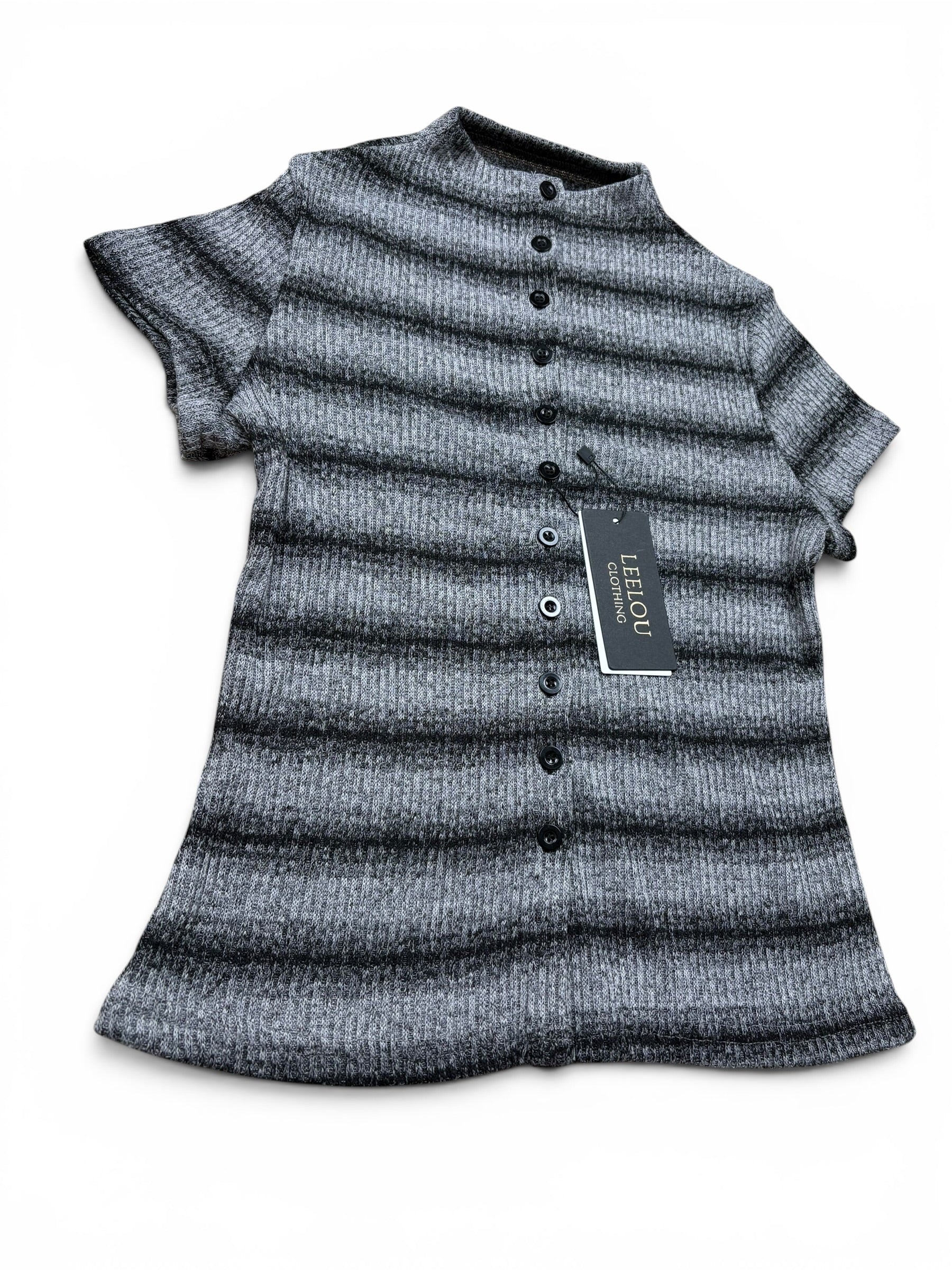 Button Up Ribbed Top