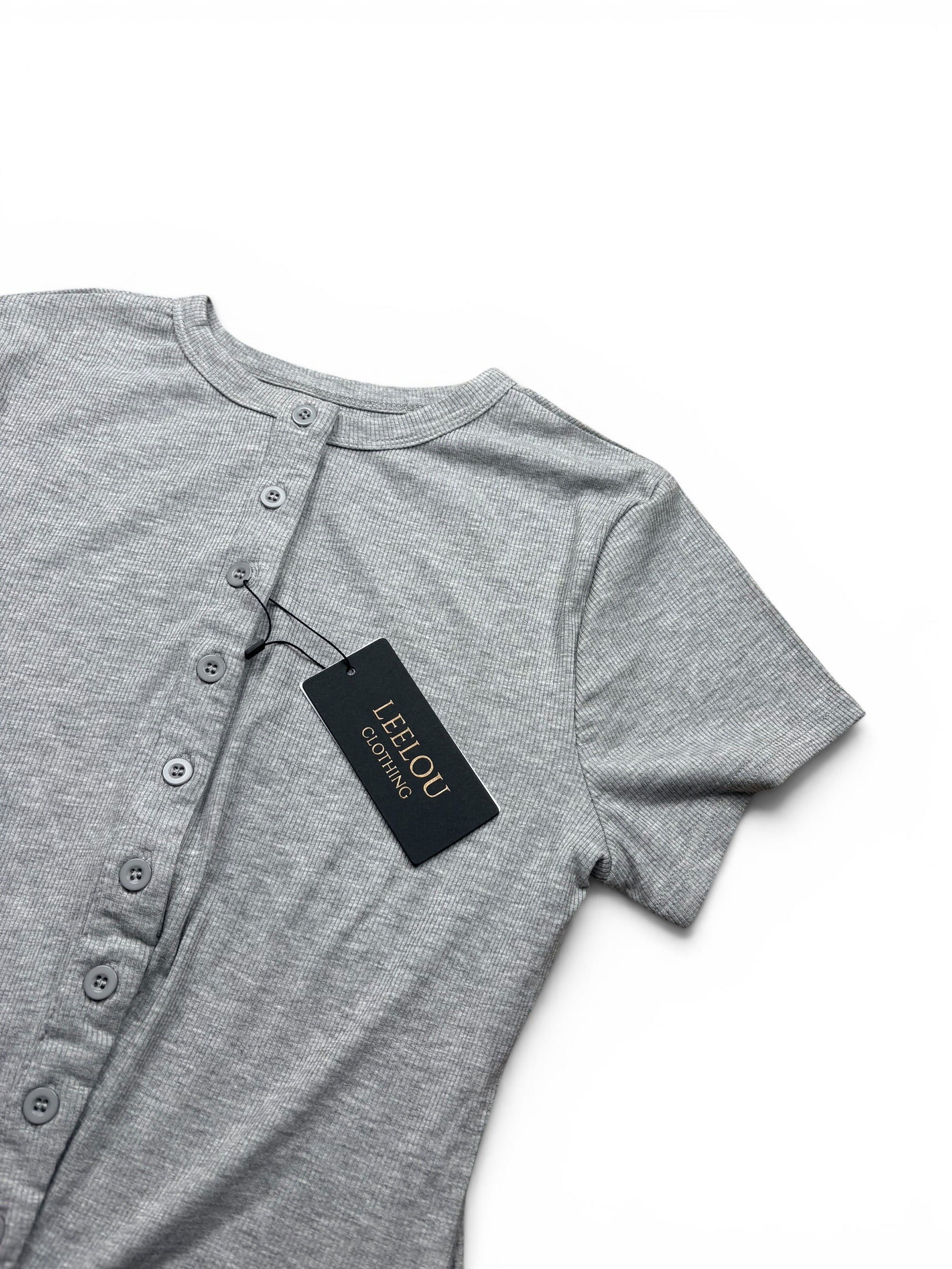Button Up Ribbed Top