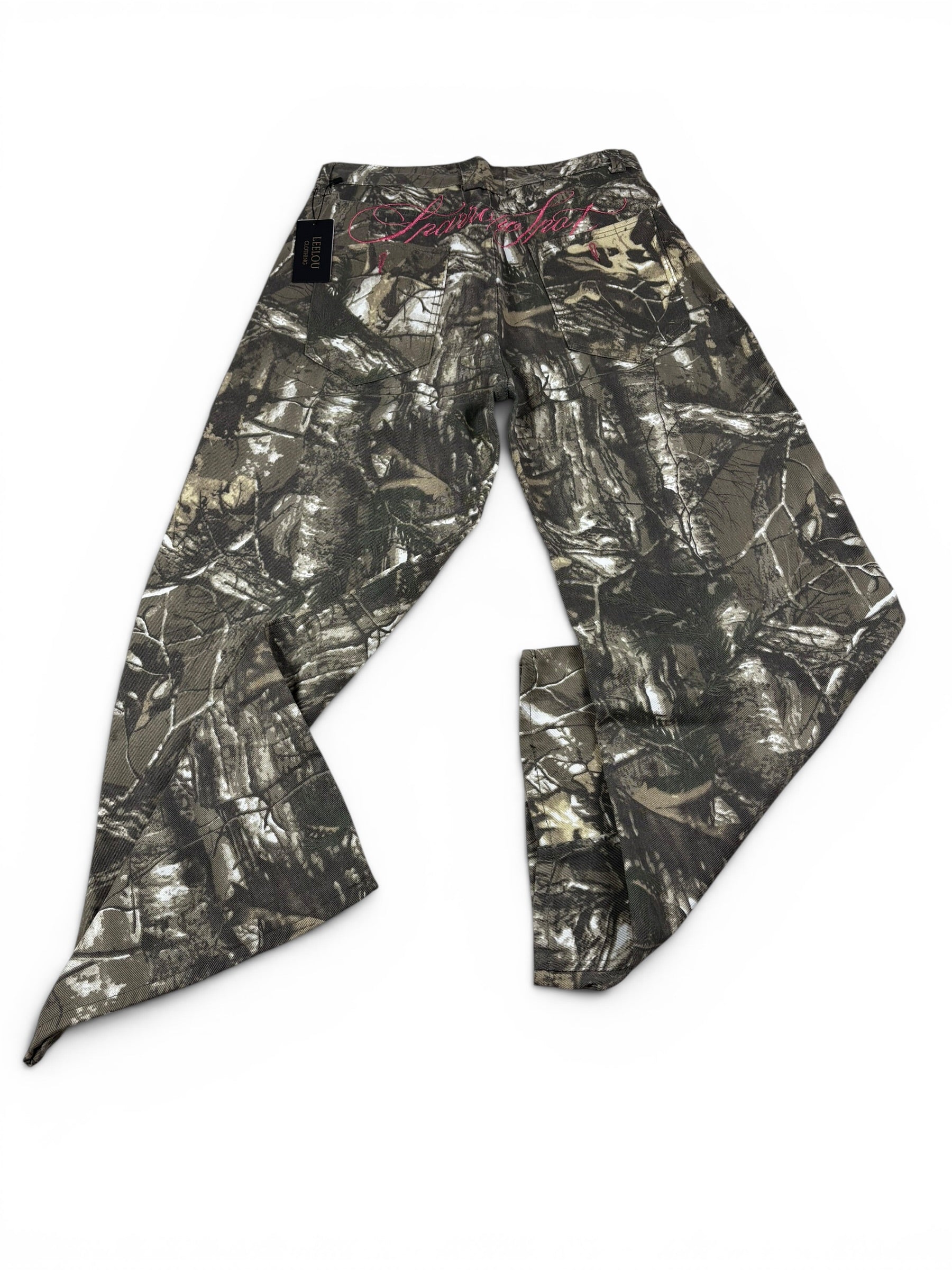 Camo Forest Embroidery Baggy Jeans