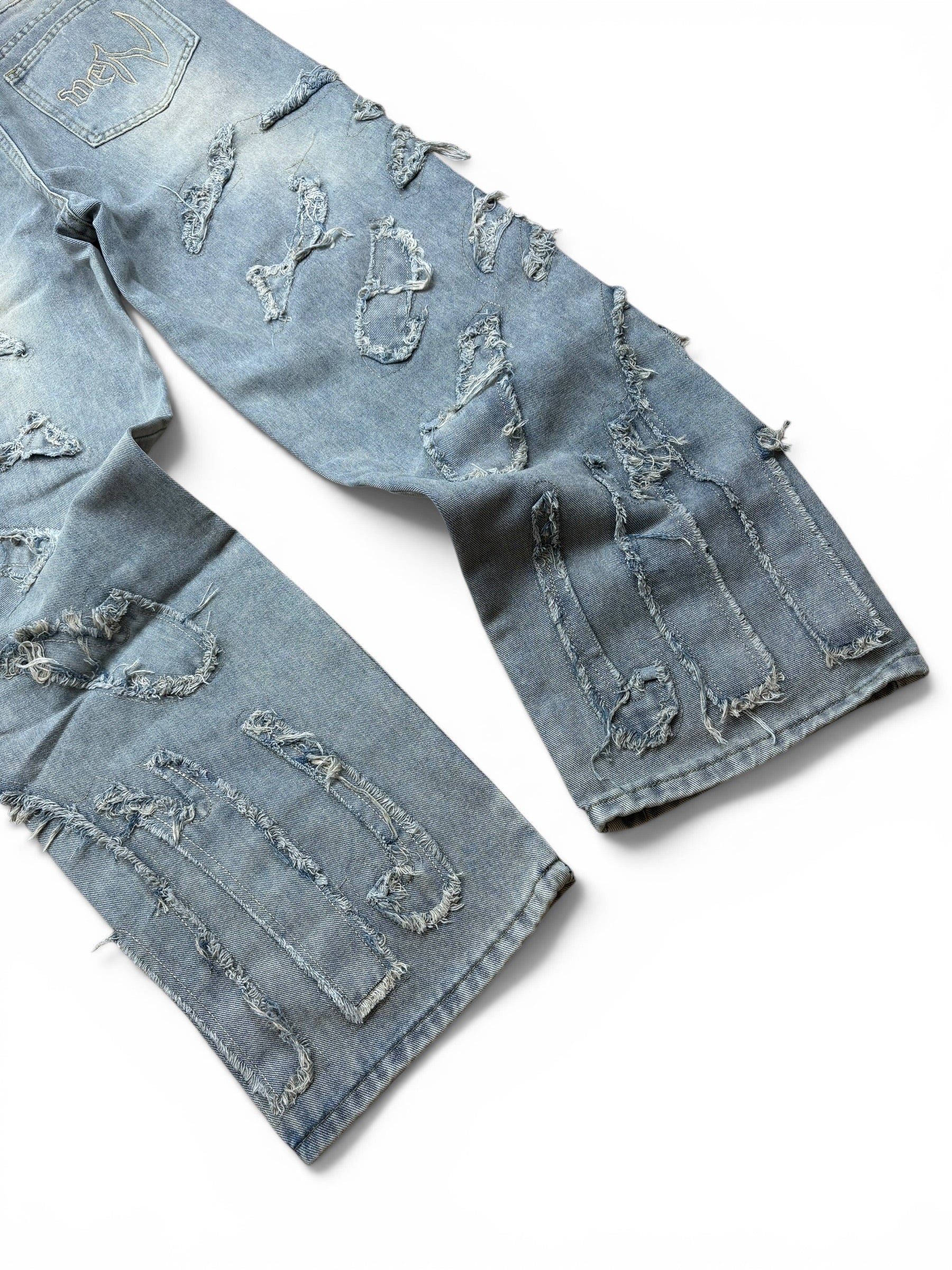 Distressed Wide Leg Jeans