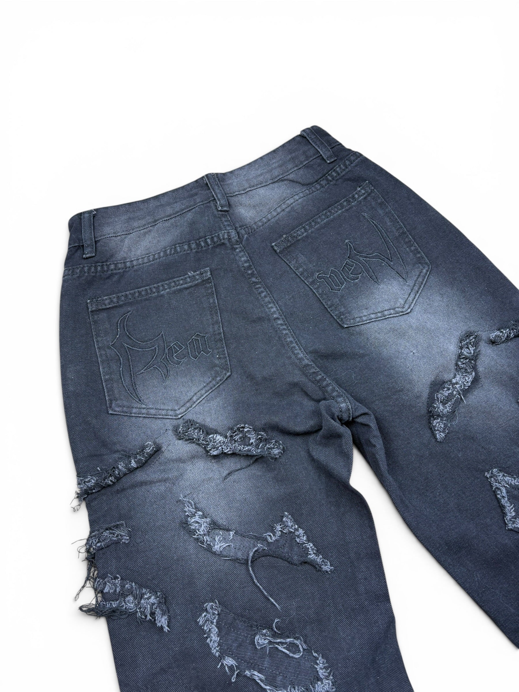 Distressed Wide Leg Jeans