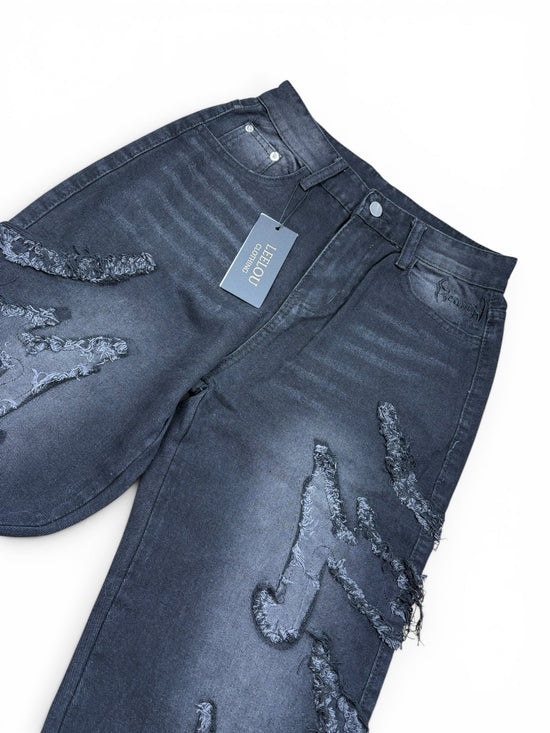 Distressed Wide Leg Jeans