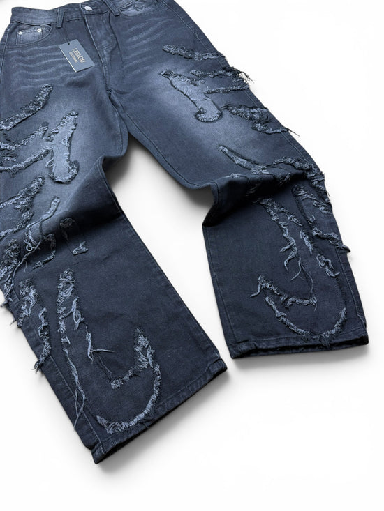 Distressed Wide Leg Jeans