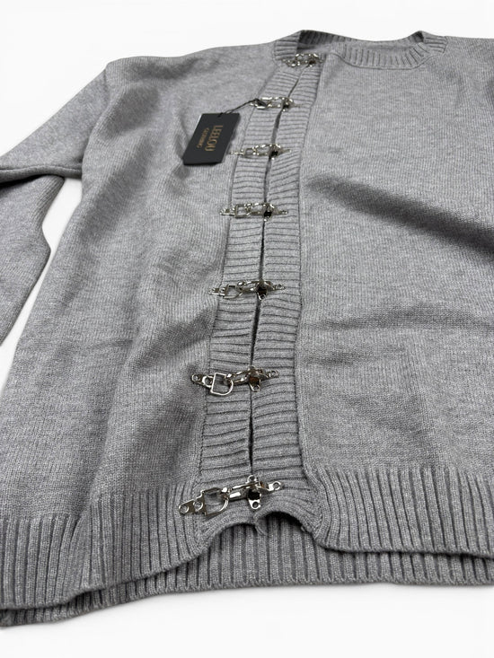 Hook Closure Knit Cardigan