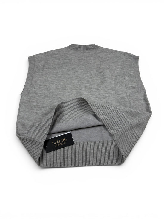 Flower Relief Knit Top