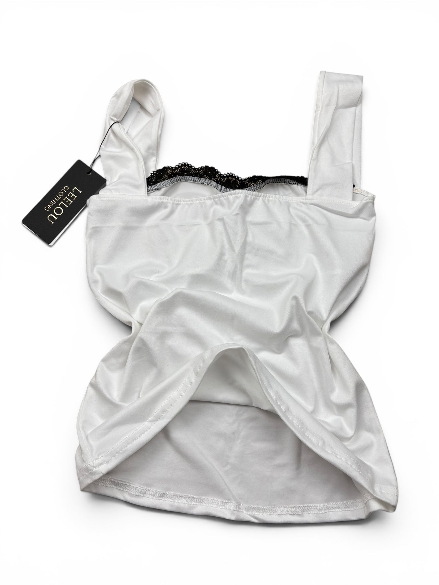Lace Trim Fitted Top