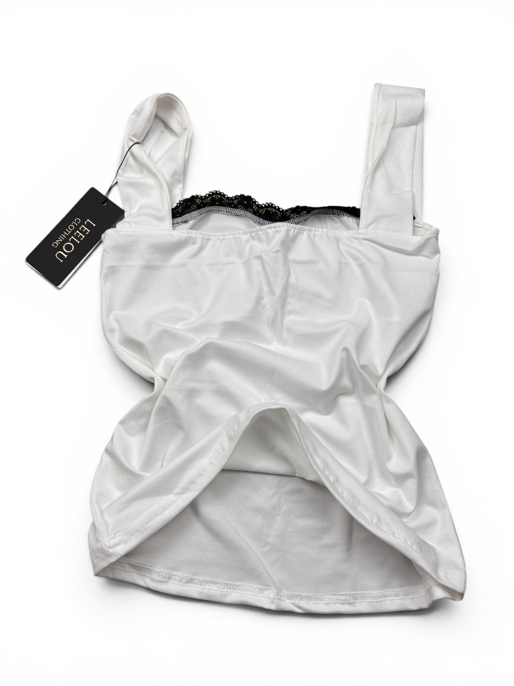Lace Trim Fitted Top