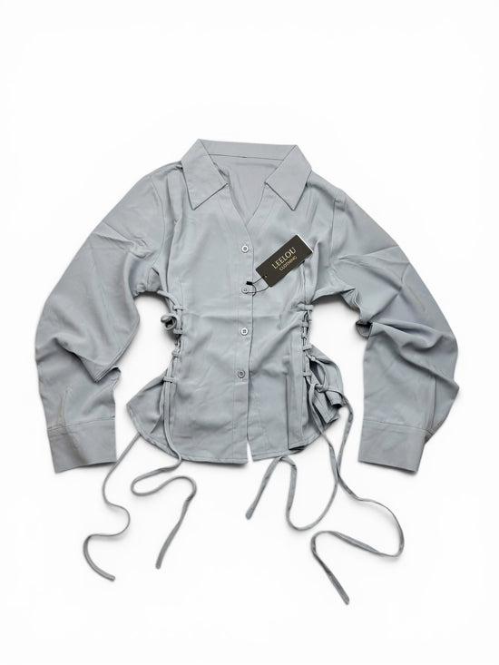 Lace Up Cinched Shirt
