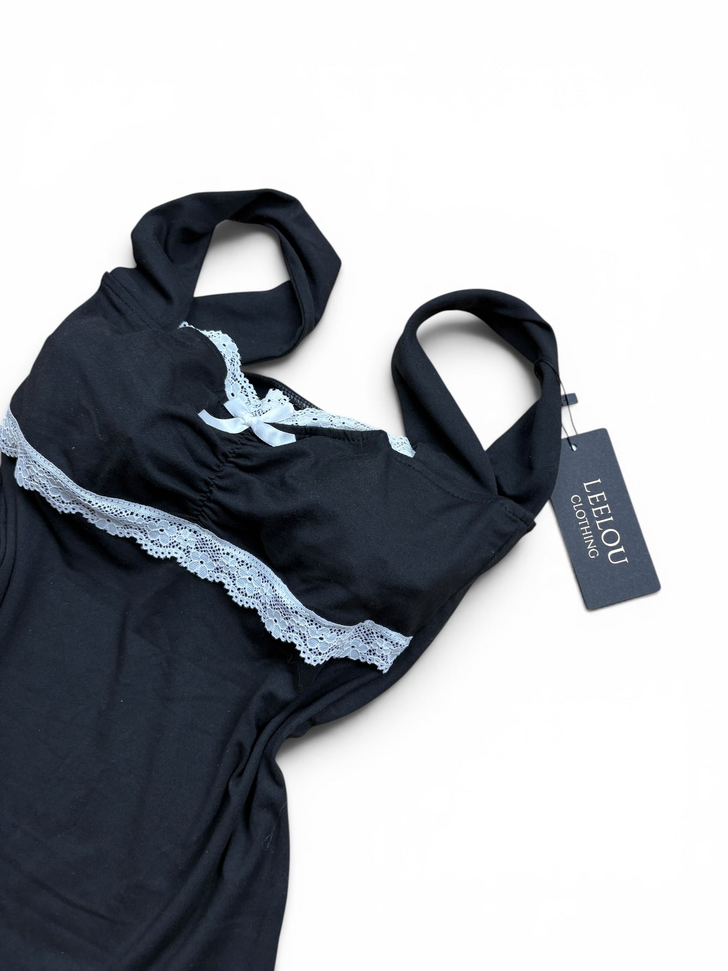 Lace Trim Fitted Top