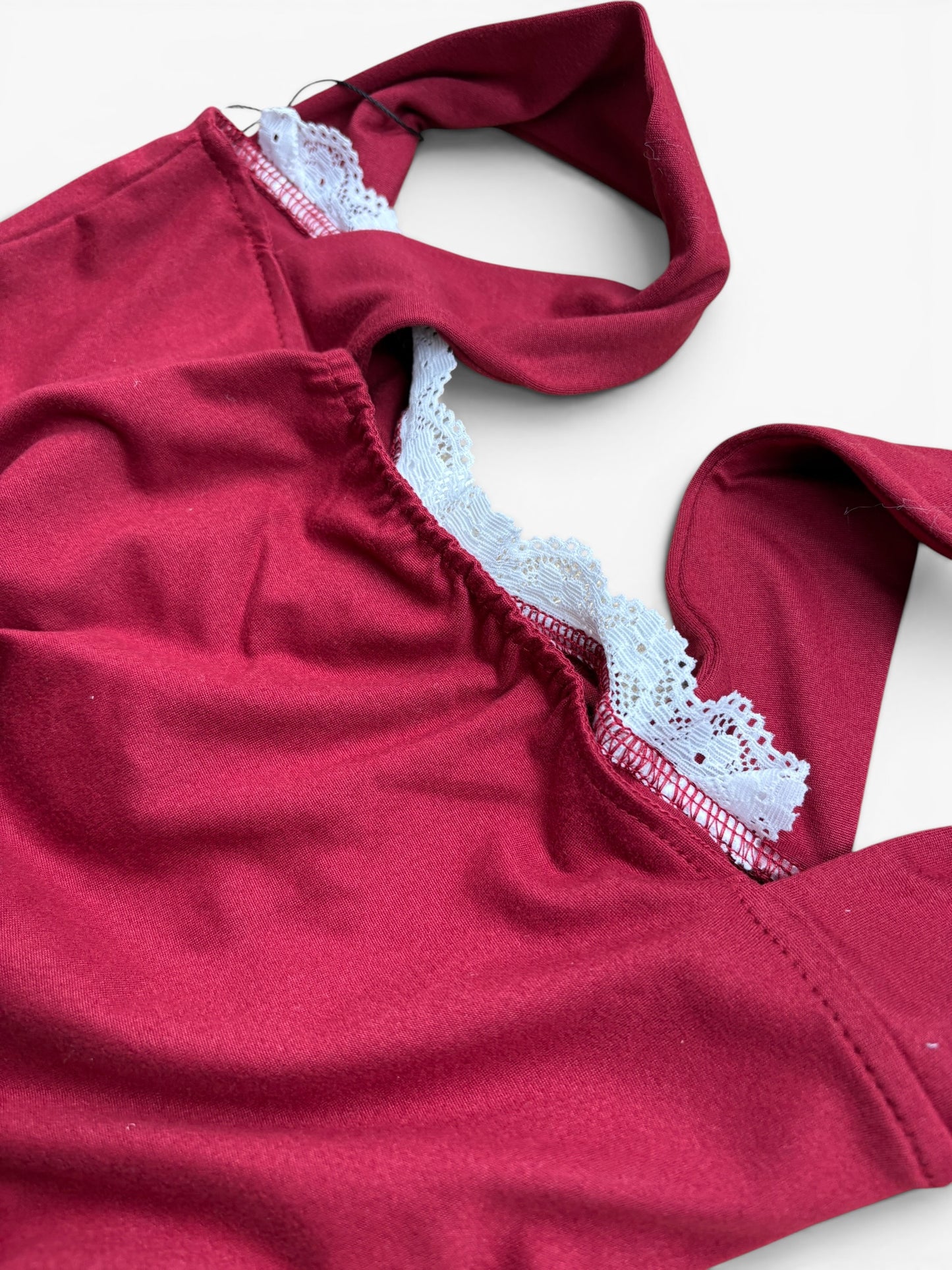 Lace Trim Fitted Top
