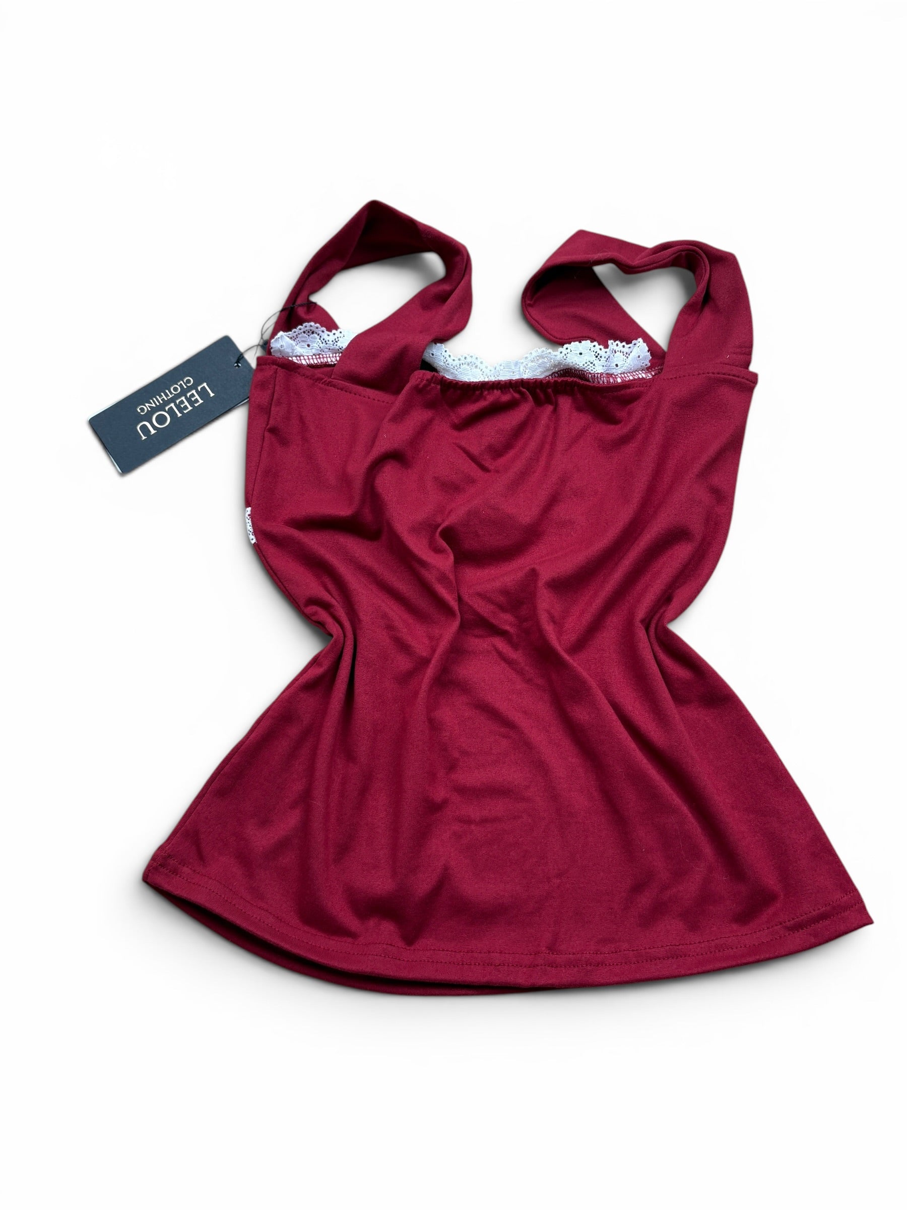 Lace Trim Fitted Top