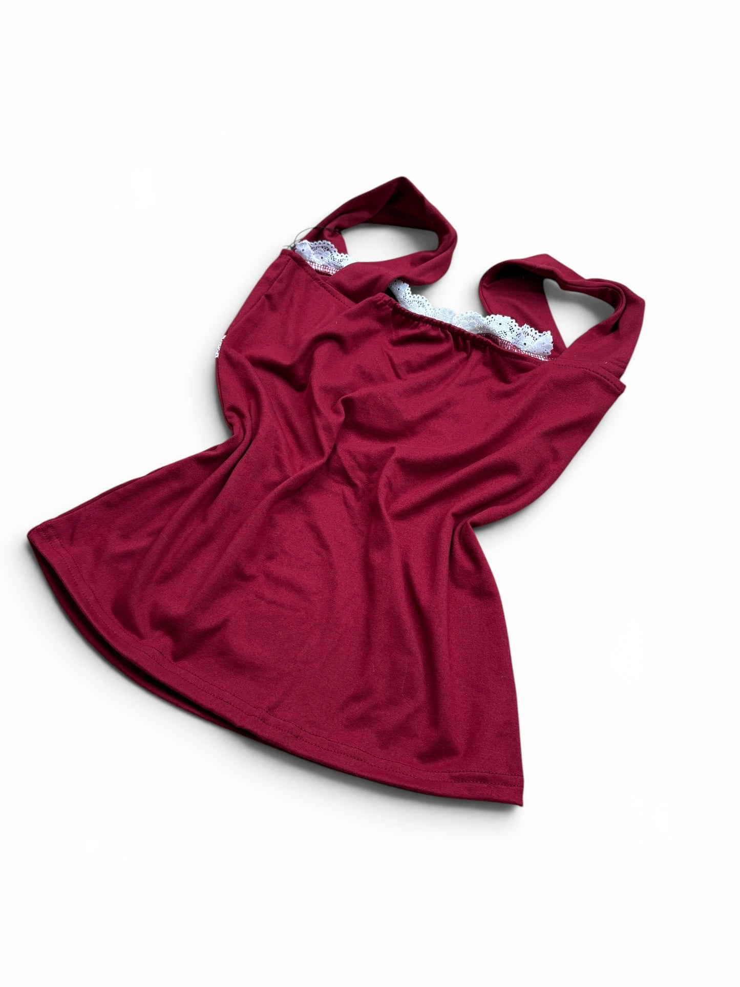 Lace Trim Fitted Top