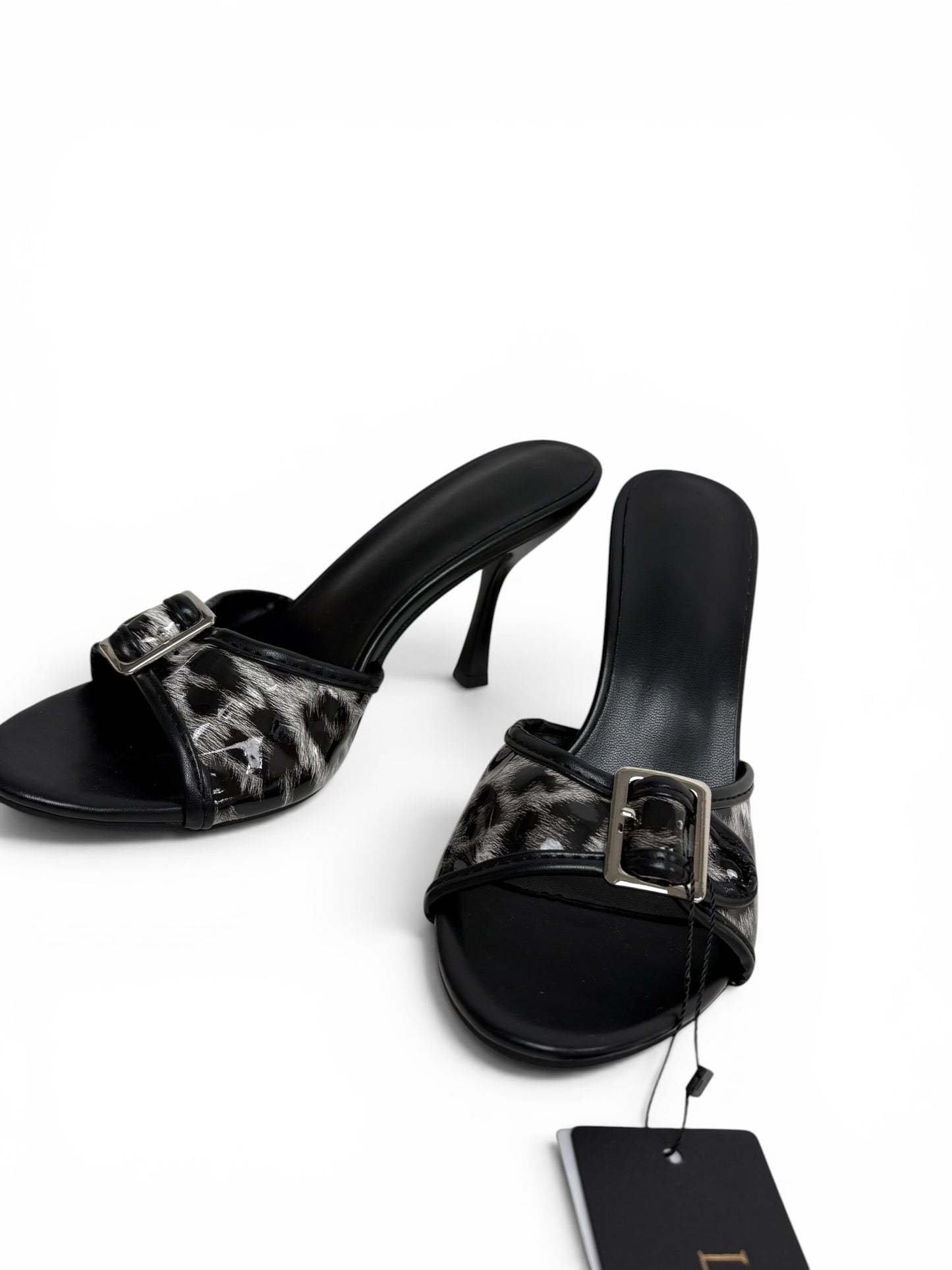 Leopard Print Heeled Sandals