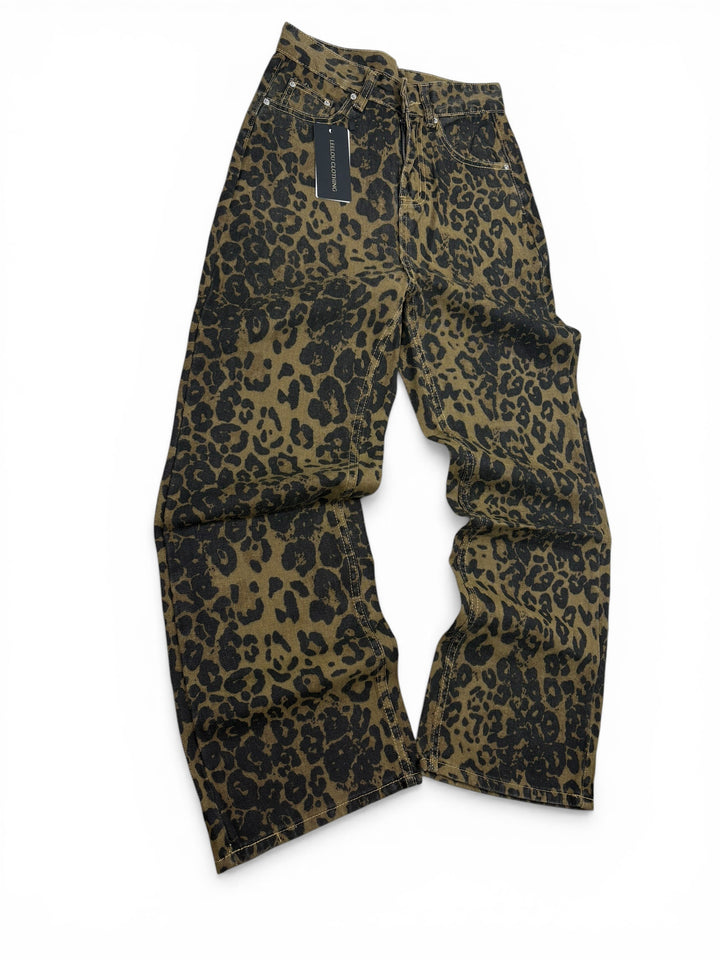 Leopard Baggy Jeans