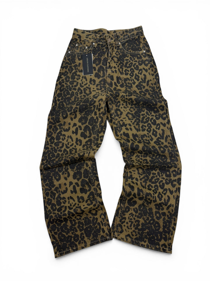 Leopard Baggy Jeans