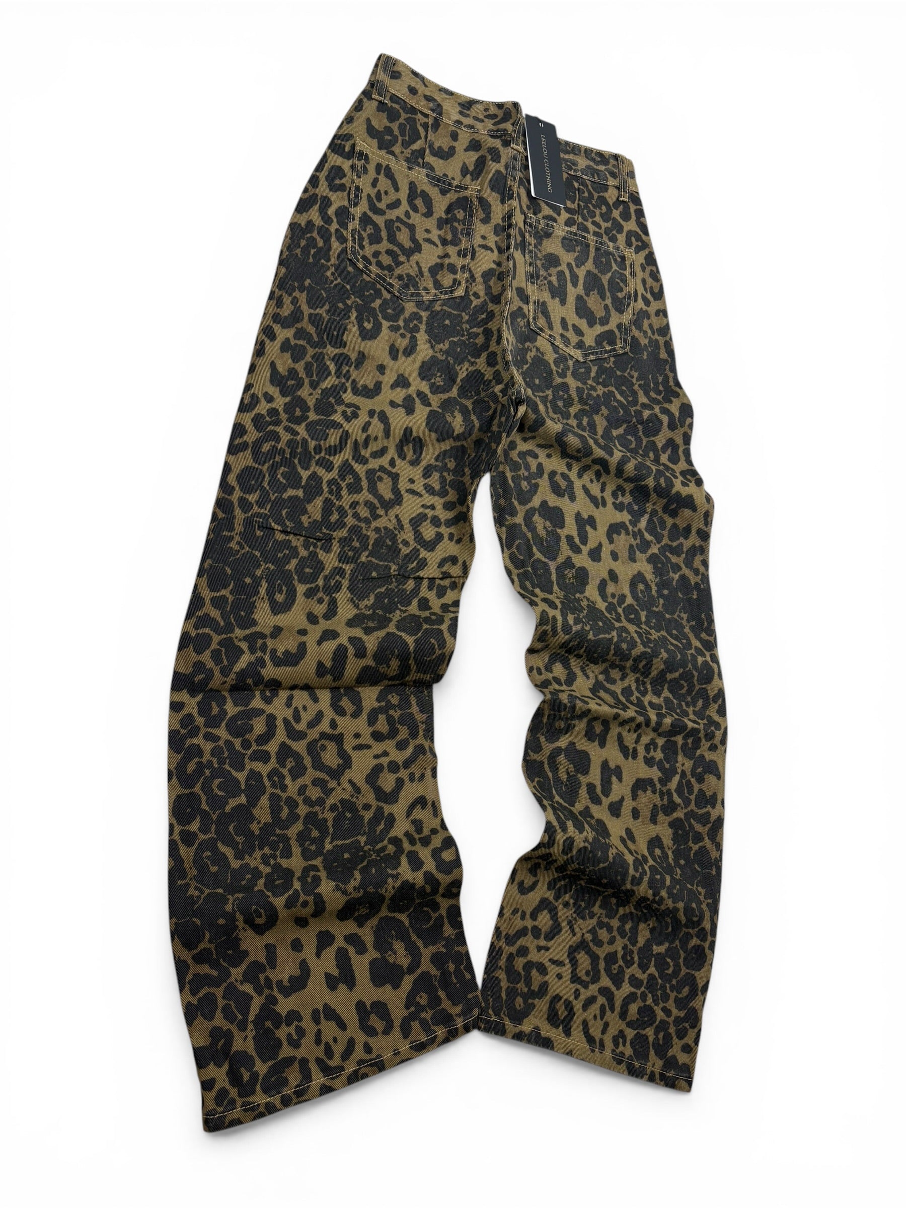 Leopard Baggy Jeans