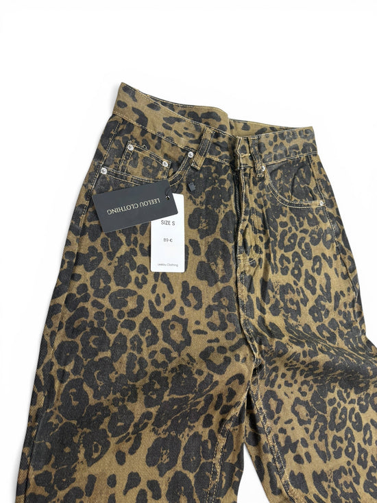 Leopard Baggy Jeans