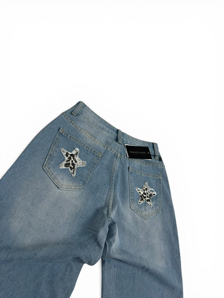 Leopard Star Pocket Jeans