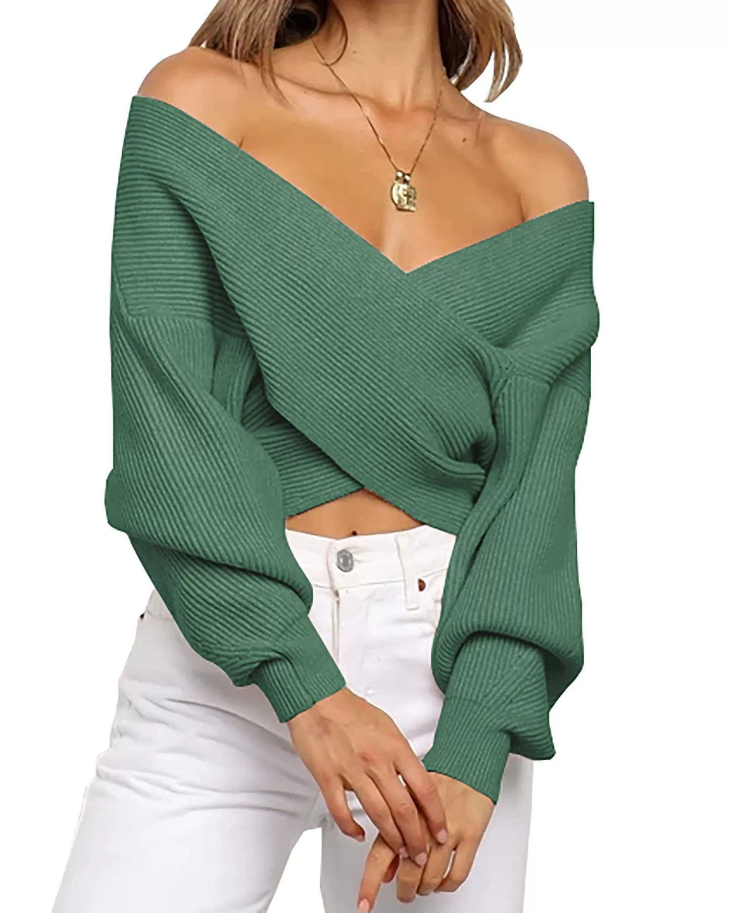 Profitez aujourd'hui seulement de 60 % de réduction sur le pull croisé 🤎