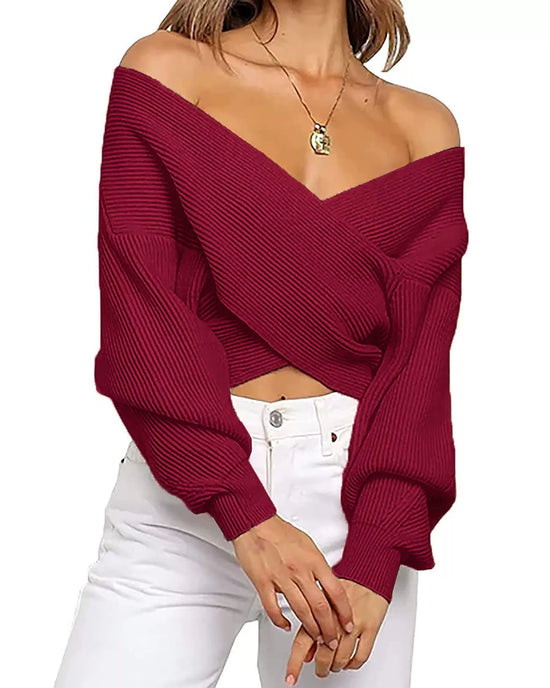 Profitez aujourd'hui seulement de 60 % de réduction sur le pull croisé 🤎