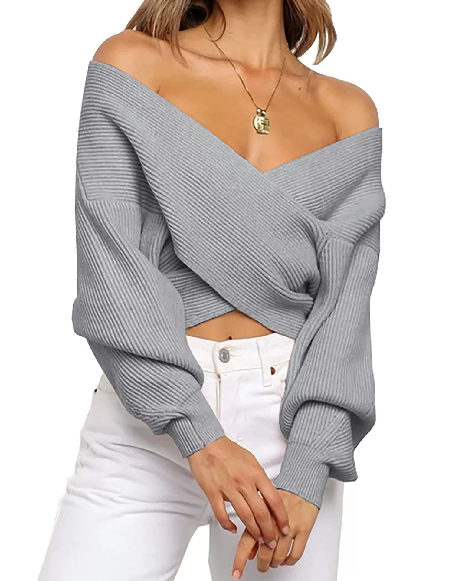 Profitez aujourd'hui seulement de 60 % de réduction sur le pull croisé 🤎