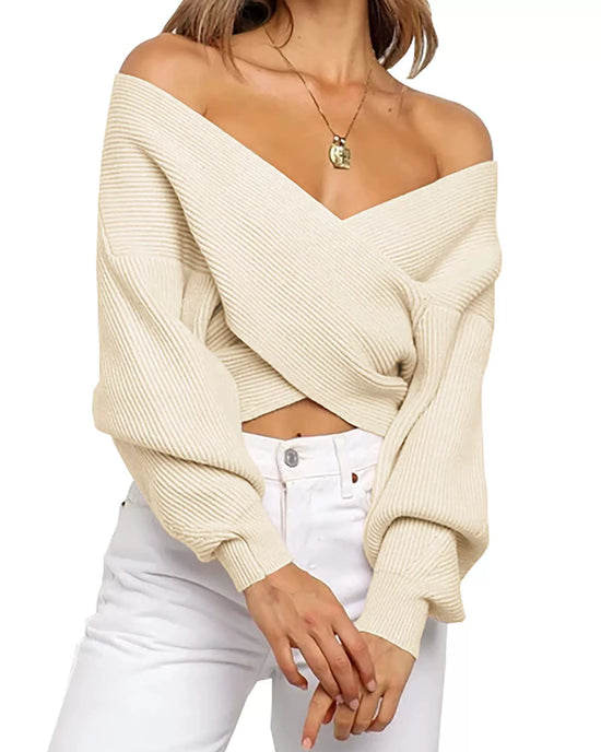 Profitez aujourd'hui seulement de 60 % de réduction sur le pull croisé 🤎