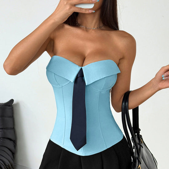 Get 60% off Tie Corset Top today only 🎀