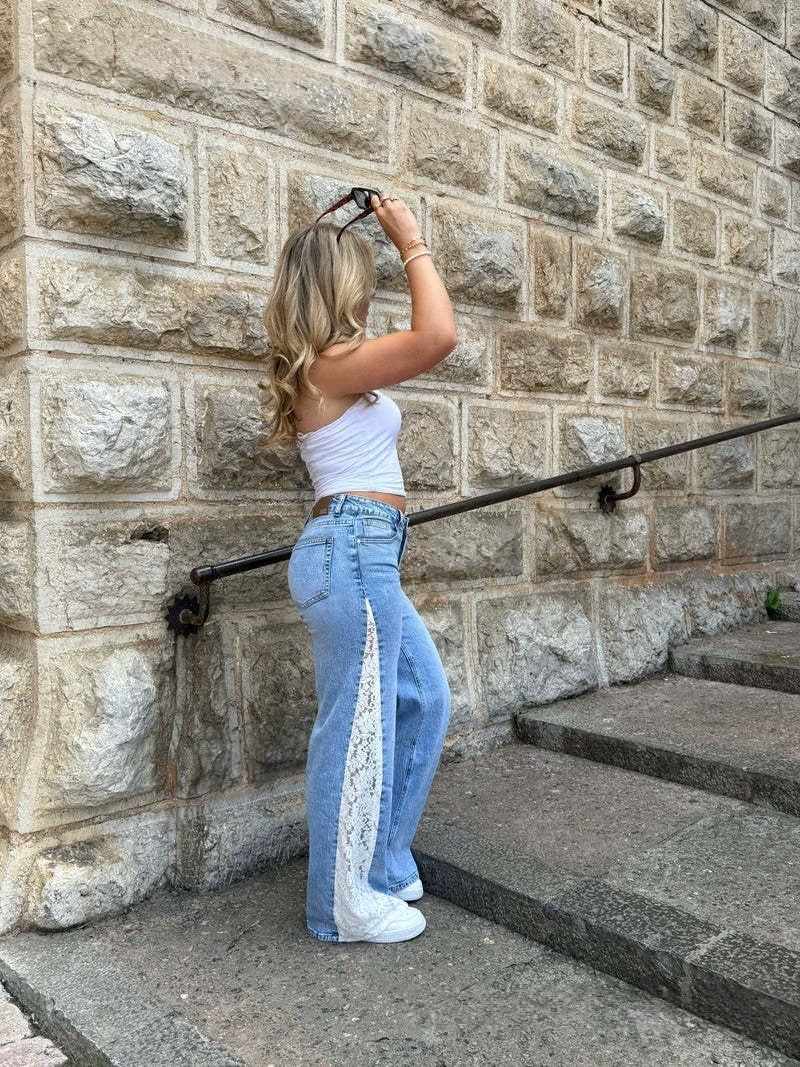 Get 60% off Lace Jeans today only 🤍👖