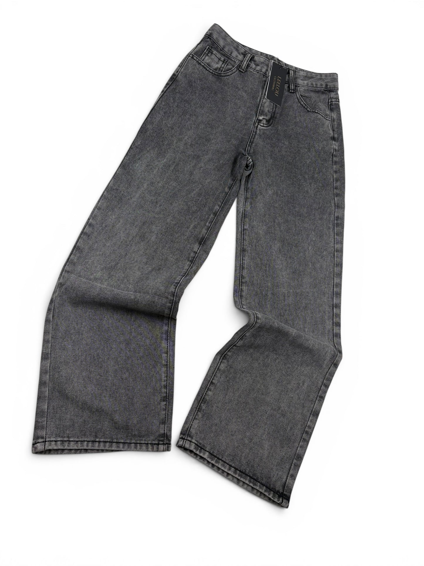 Pink Bow Pocket Baggy Jeans