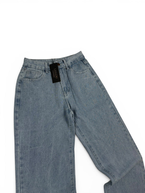 Pink Bow Pocket Baggy Jeans