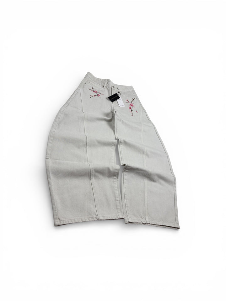 THE Sakura Flower Baggy Jeans